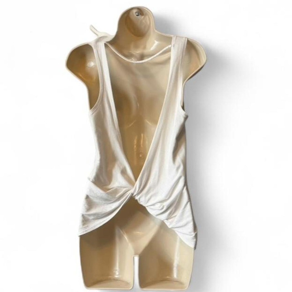 Fabletics White Muscle Tee With Twist, Women's Size XS